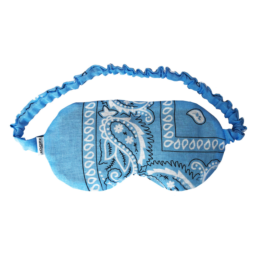 Masque pour les yeux Le Bandana en tissu bandana, graines de lin et lavande française