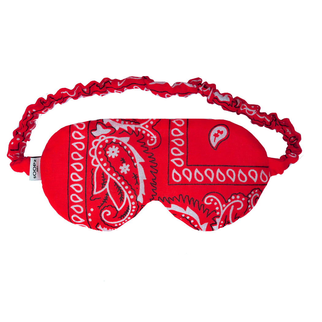 masque pour les yeux chaud froid au motif bandana rouge