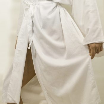 kimono gaze de coton blanc