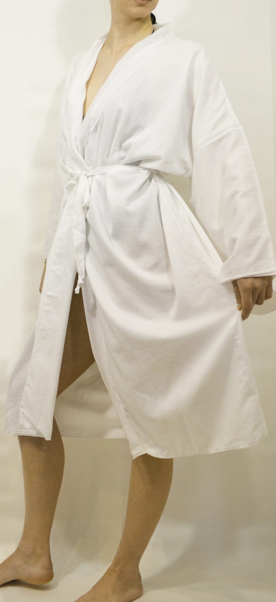 kimono gaze de coton blanc